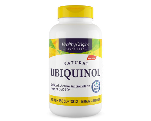 Убихинол натуральный, Ubiquinol, Healthy Origins, 100 мг, 150 капсул