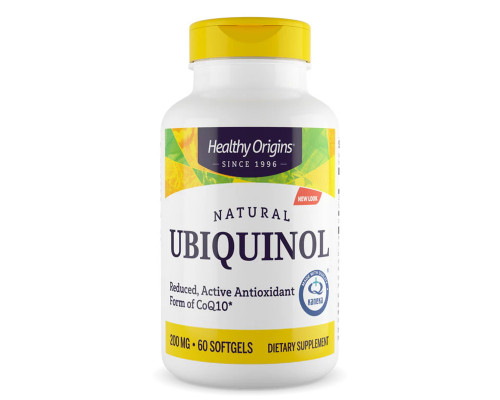 Убихинол (Kaneka QH), Ubiquinol, Healthy Origins, 200 мг, 60 капсул