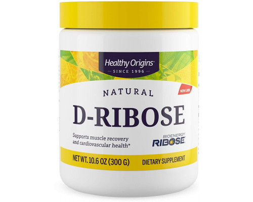 D рибоза, D-Ribose, Healthy Origins, порошок, 300 г