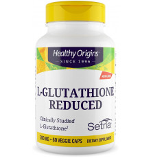 Глутатион, L-Glutathione, Healthy Origins, Setria, пониженный, 500 мг, 60 капсул