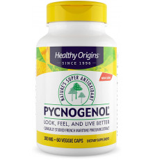 Экстракт сосновой коры, Pycnogenol, Healthy Origins, 100 мг, 60 капсул