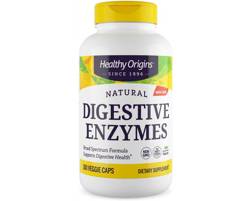 Пищеварительные ферменты, Digestive Enzymes, Healthy Origins, 180 капсул
