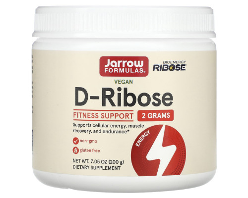 Д рибоза, D-Ribose, Jarrow Formulas, 200 г