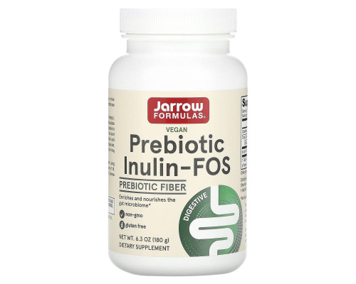 Инулин ФОС, Inulin FOS, Jarrow Formulas, 180 г
