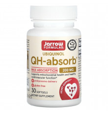 Убихинол, Ubiquinol, QH-Absorb, Jarrow Formulas, 200 мг, 30 капсул