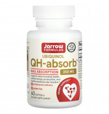 Убихинол, QH-absorb, Ubiquinol, Jarrow Formulas, 200 мг, 60 гелевых капсул