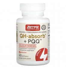 Пирролохинолинхинон и убихинол, Ubiquinol, QH+ PQQ Absorb, Jarrow Formulas, 60 капсул