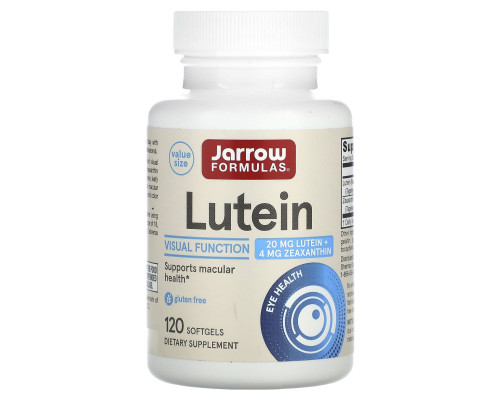 Лютеїн, Lutein, Jarrow Formulas, 20 мг, 120 гелевих капсул