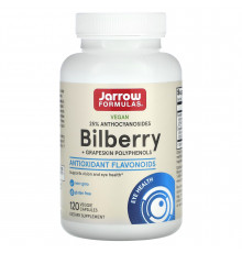 Черника для зрения с виноградом, Bilberry, Jarrow Formulas,  120 капсул