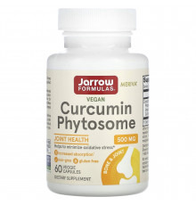 Куркумін, Vegan Curcumin Phytosome, Jarrow Formulas, 500 мг, 60 рослинних капсул
