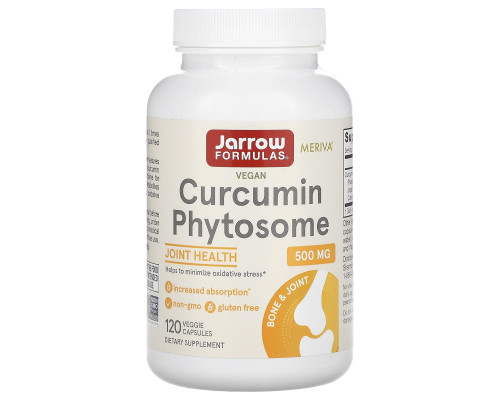 Фитосомы куркумина, Curcumin Phytosome, Jarrow Formulas, 500 мг, 120 растительных капсул