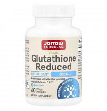 Глутатион, Glutathione Reduced, Jarrow Formulas, с пониженным содержанием, 500 мг, 60 веганских капсул