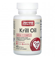 Масло криля, Krill Oil, Jarrow Formulas, 60 гелевых капсул