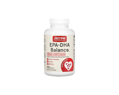 Рыбий жир баланс, EPA-DHA Balance, Jarrow Formulas, 1200 мг жирных кислот Омега-3 для поддержки сердечно-сосудистой системы, 120 капсул