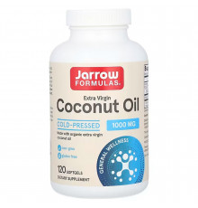 Кокосовое масло, Coconut Oil, Jarrow Formulas, 1000 мг, 120 капсул