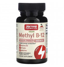 Витамин В12, Methyl B-12, Jarrow Formulas, 500 мкг, 100 леденцов