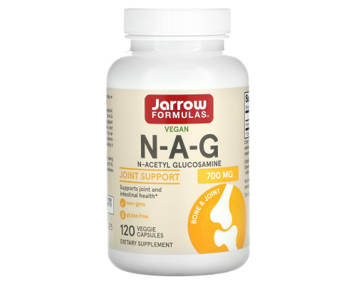Ацетилглюкозамін, NAG, Jarrow Formulas, 700 мг, 120 капсул