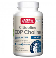 Цитиколин, Citicoline, CDP Choline, Jarrow Formulas, 250 мг, 60 капсул