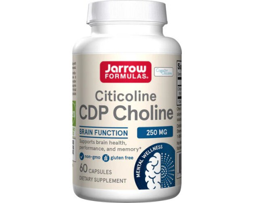 Цитиколин, Citicoline, CDP Choline, Jarrow Formulas, 250 мг, 60 капсул