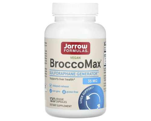 Экстракт брокколи, BroccoMax, Jarrow Formulas, 120 растительных капсул с отсроченным высвобождением