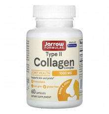 Коллаген II типа, Type II Collagen, Jarrow Formulas, комплекс, 1000 мг, 60 капсул (500 мг в капсуле)