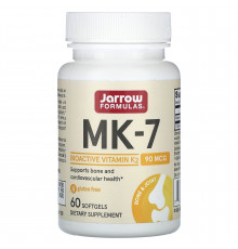 Вітамін К2, МК-7 Vitamin K2, Jarrow Formulas, 90 мкг, 60 м'яких капсул