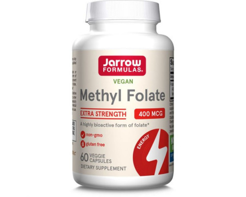 Метилфолат, Methyl Folate, Jarrow Formulas, 400 мкг, 60 капсул