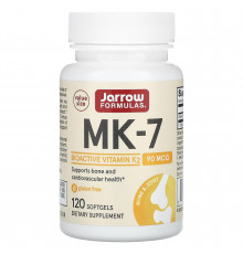 Витамин К2,  МК-7, Vitamin K2, Jarrow Formulas, 90 мкг, 120 мягких капсул