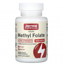 Метил фолиевая кислота, Methyl Folate, Jarrow Formulas, 1000 мкг, 100 капсул