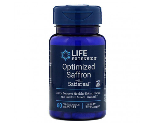 Шафран с Satiereal, Saffron, Life Extension, 60 капсул