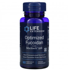 Фукоидан, Optimized Fucoidan, Life Extension, оптимизированный, 60 капсул