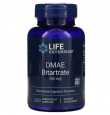 DMAE (Диметиламиноэтанол), DMAE Bitartrate, Life Extension, 150 мг, 200 капсул