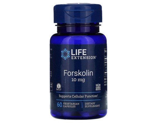 Форсколин, Forskolin, Life Extension, 10 мг, 60 капсул