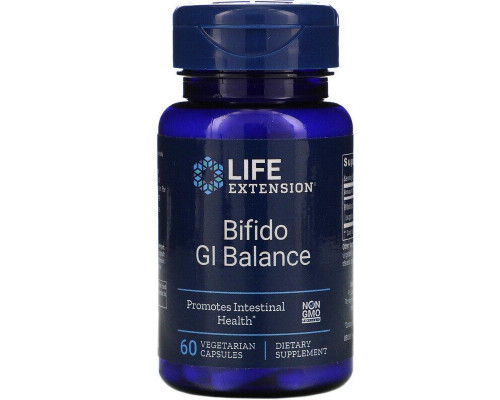 Біфідобактерії, Bifido GI Balance, Life Extension, 60 капсул