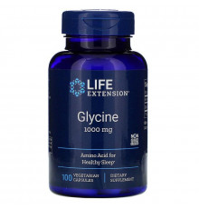 Глицин, Glycine, Life Extension, 1000 мг, 100 капсул