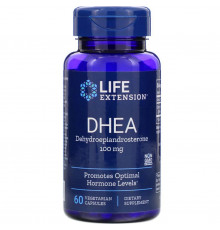 ДГЭА, DHEA, Life Extension, 100 мг, 60 капсул