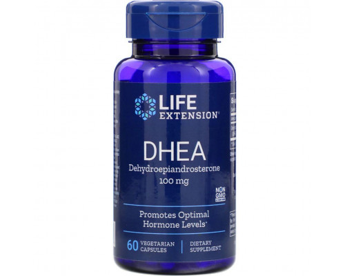 ДГЭА, DHEA, Life Extension, 100 мг, 60 капсул