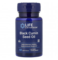 Олія чорного кмину, Black Cumin, Life Extension, з насіння, 500 мг, 60 гелевих капсул