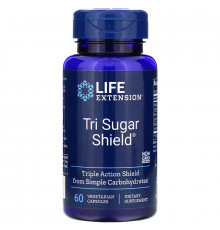 Снижение сахара в крови, Tri Sugar Shield, Life Extension, 60 капсул
