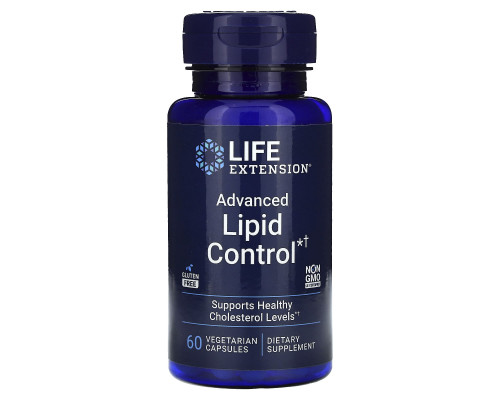 Уровень липидов: усовершенствованная формула, Advanced Lipid Control, Life Extension, 60 вегетарианских капсул (500 мг в капсуле)