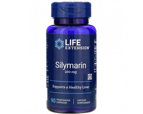 Силімарин, Silymarin, Life Extension, 100 мг, 90 вегетаріанських капсул