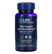 Защита глаз, Tear Support, Life Extension, ягодный экстракт маки, 60 мг, 30 вегетарианских капсул