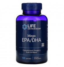 Риб'ячий жир, мега EPA DHA, Mega EPA/DHA, Life Extension, 120 м'яких капсул