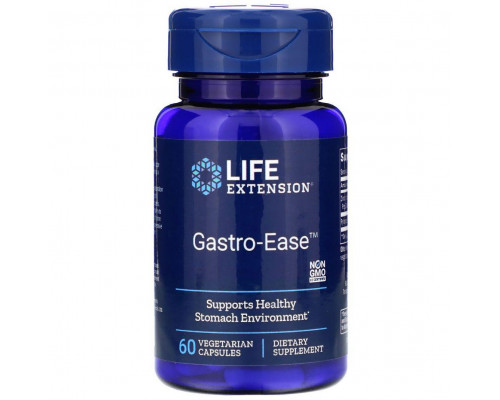 Восстановление микрофлоры желудка (Gastro-Ease), Life Extension, 60 кап.
