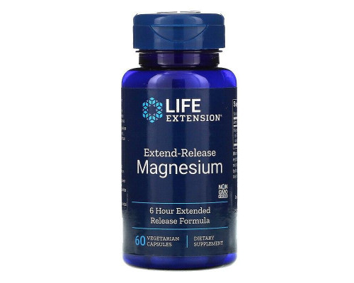 Магний, Magnesium, Life Extension, 60 капсул