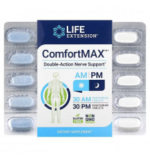 Комфорт макс, ComfortMax, Life Extension, двойное действие для поддержки нервной системы, для утра и вечера, 60 вегетарианских таблеток