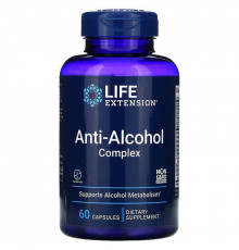 Антиалкогольный комплекс, Anti-Alcohol Complex, Life Extension, 60 вегетарианских капсул