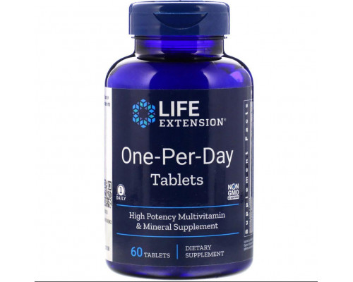 Витаминный комплекс, One-Per-Day Tablets, Life Extension, 1 в день, 60 таблеток
