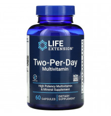 Мультивитамины "Две капсулы в день", Two-Per-Day Capsules, Life Extension, 60 капсул
