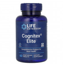 Улучшение работы мозга, Cognitex Elite, Life Extension, 60 вегетарианских таблеток